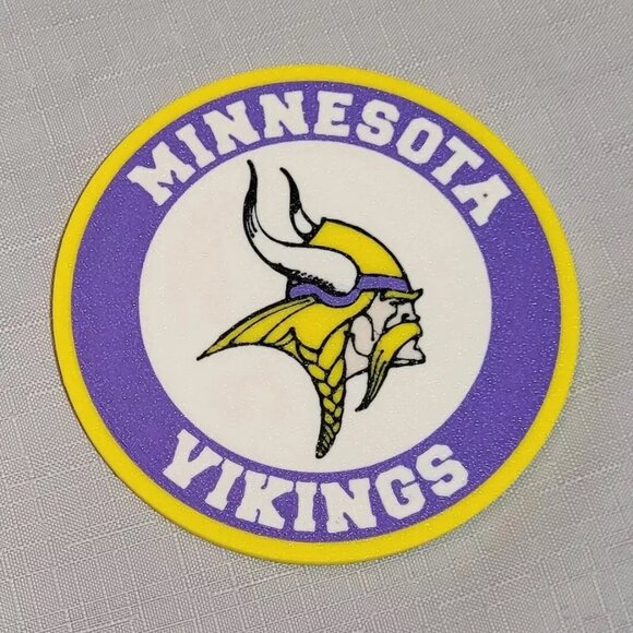 Minnesota Vikings Coasters Set - 3D Printed - (Set of 4) - Picture 3 of 4